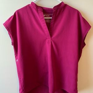 Figs Dark Magenta Rafaela Scrub Top